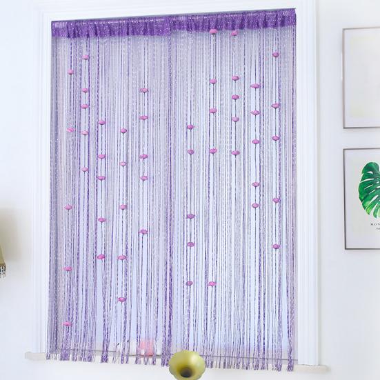 Door String Curtain Wall Panel Fringe Tassel Room Divider Blind Tassel Screen with Roses for Home Window Bedroom Decoration