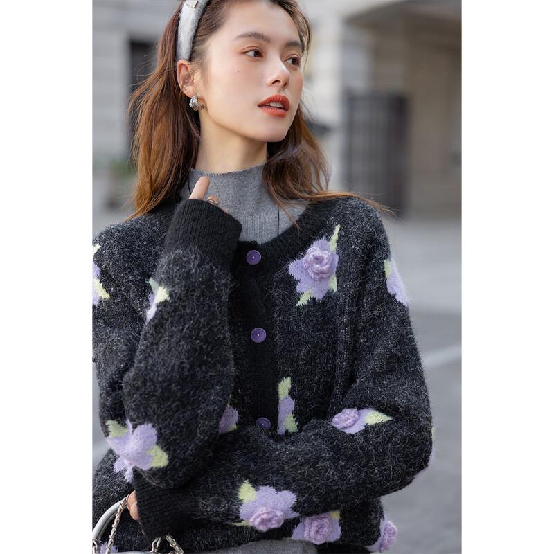 Mokana Floral Embroidered Relaxed Knit Sweater