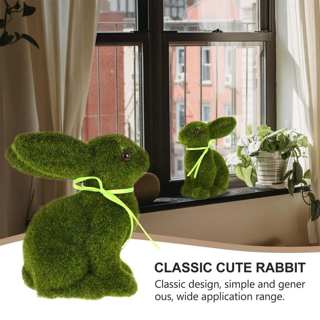 2026 Easter Moss Rabbit Decor Garden Table Decorations Decorative Foam Statue Outdoor Easter Home Party Supplies
