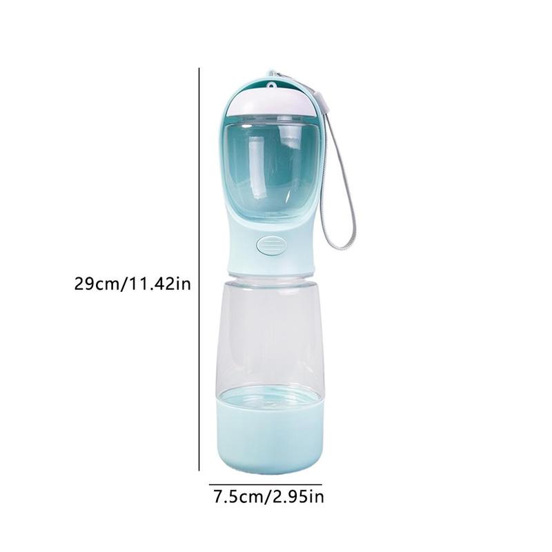 3-in-1 Portable Dog Water Bottle with Food Container, Leak-Proof Pet Water & Food Dispenser for Outdoor Travel, Hiking, Walking