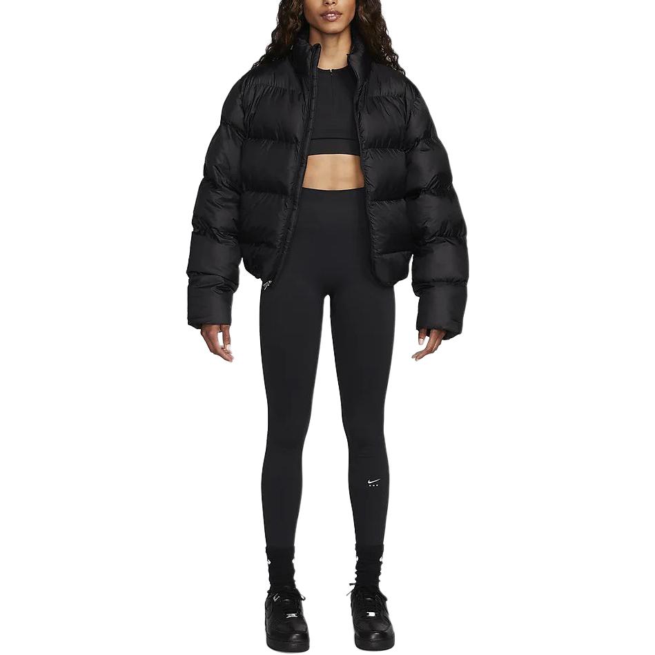 Nike X MMW Collaboration Solid Color Half-Zip Casual Breathable Sleeveless Sports Bra Women Underwear Black DR5368-010