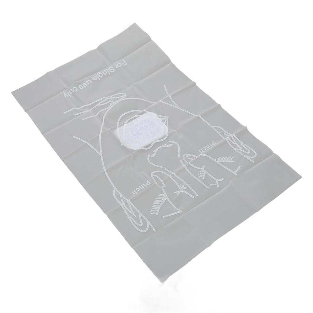50pcs Cardiac Resuscitation Training Face Shield Disposable One Way Valve Cardiac Resuscitation Practice Barrier