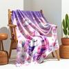 1PC Unicorn on the Clouds blanket, al season lightweigh Poster blanket home office outdoor nap multifunc Poster blanketional blanket