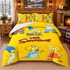 The Simpsons Pattern Bedding 3Pcs Set Bed Sheet And Pillowcases For Indoor Bedroom