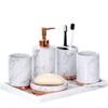 Bathroom Accessories Set Ceramic Tooth Brush HolderSoap Dish Soap Dispenser Gargle Cup European Style Bathroom Set Wedding Gift