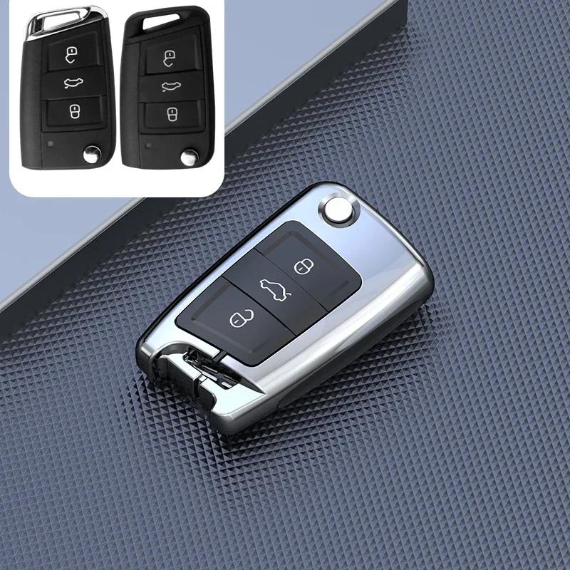 Car Key Holder Case Cover For Vw Volkswagen Passat B8 Cc Polo Tiguan Golf 7 Golf8 Mk8 Mk4 For Skoda A7 A5 Octavia Superb Yeti