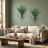 2PCS Iron Wall Hanging Vase Decorative Dried Flower Holder Modern Wall Mount Flower Vase  Bedroom