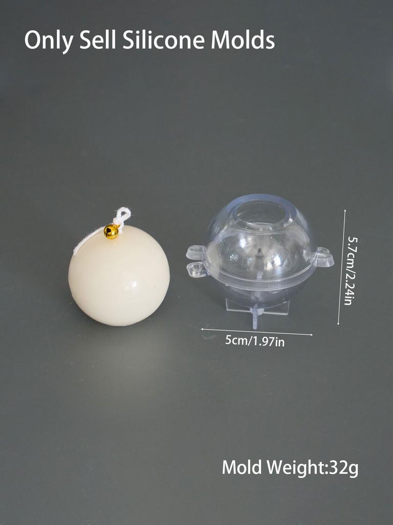 4-9cm Spherical Candle Acrylic Mold Home Decor DIY Ball Shape Crafts Wax Making Supplies Plastic Molds Kit Holiday Party Gifts