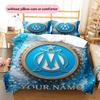 Custom Name Marseille Pattern Bedding Quilt Set  Home Decoration  Gift (1 * Duvet Cover + 2 * Pillowcase  Without Core)