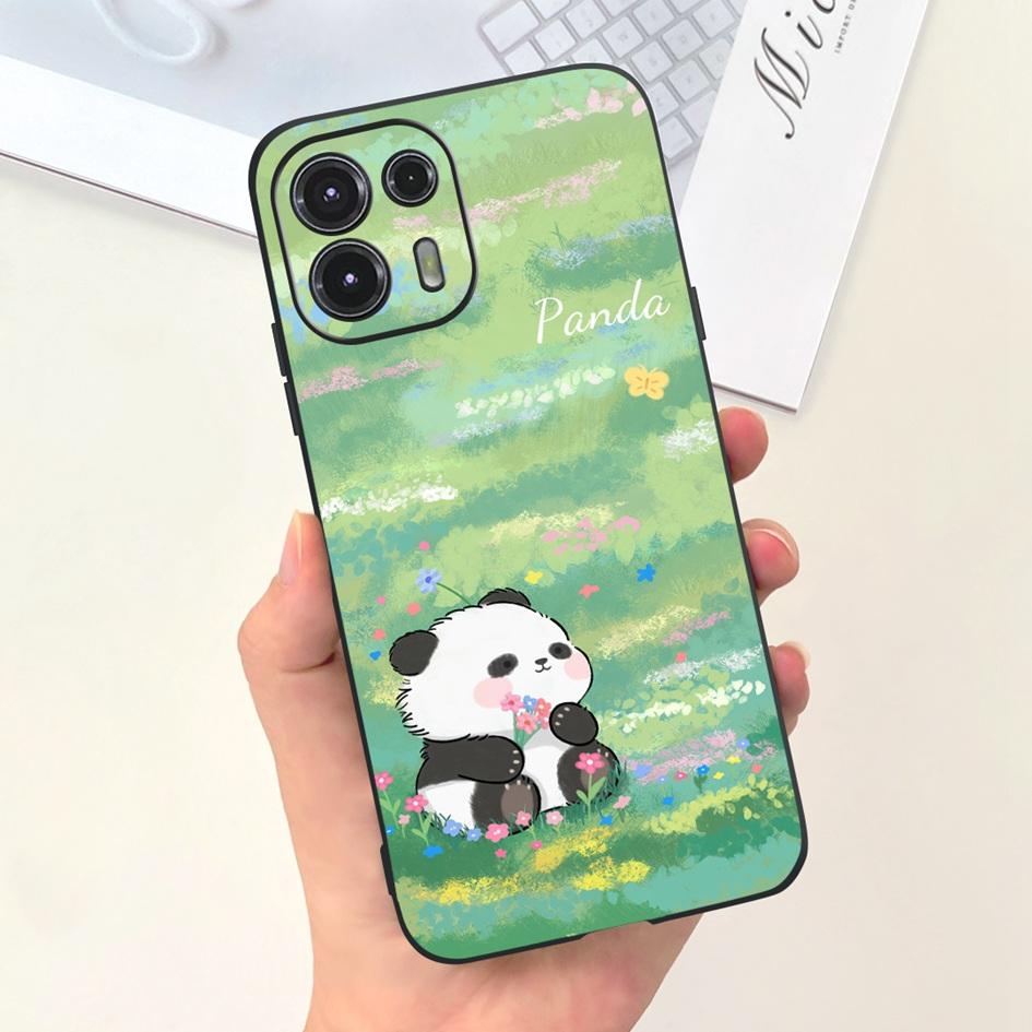 For Moto Edge 20 Lite Case  XT2139-1 Funda Fashion Painted Black Soft Silicone Protector Cover For Motorola Edge 20 Fusion Coque