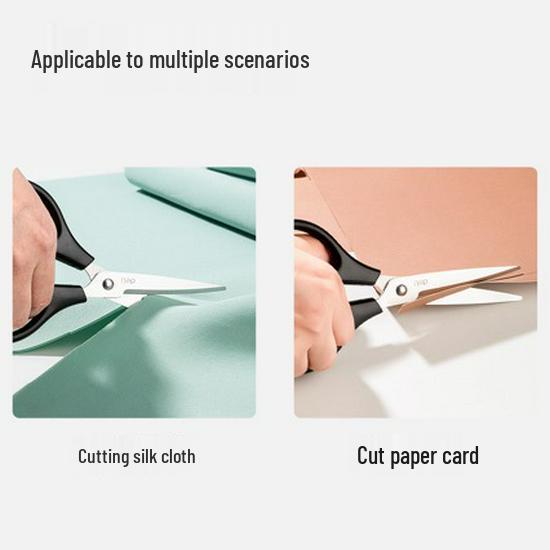 Deli 6055 Teflon-Coated Scissors with Black/Blue Handle, 175mm