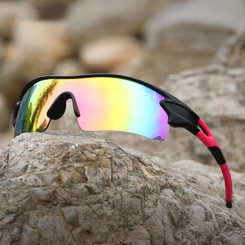 Sport Sunglasses Cycling Glasses +Box For Men Women Tr90 Frame With Hd Lens Anti-Glare For Running Driving Fishing Men