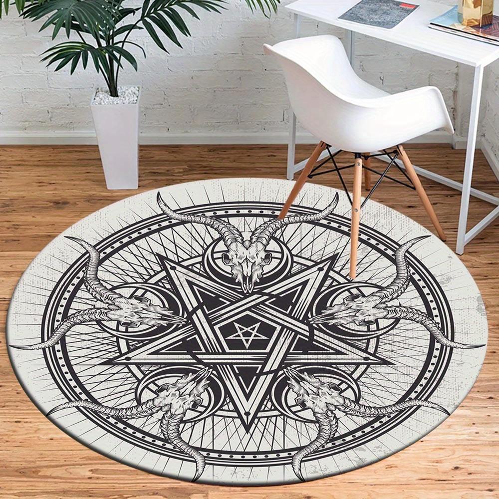 

1pc Retro 1356954113 Pattern Round Floor Mat, Non-slip for Living Room Bedroom Chair Carpets Home Decor Gifts, Home Decor Room Decor Outdoor 80cm by 80cm