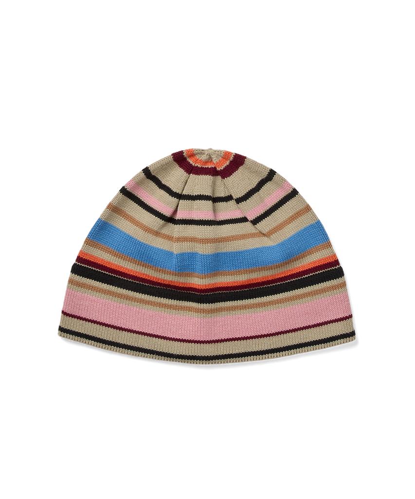 YESEYESEE Stripe Beanie Beige