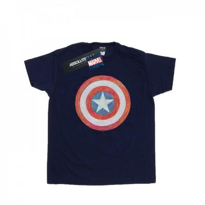 Mens Captain America Sketched Shield T-Shirt