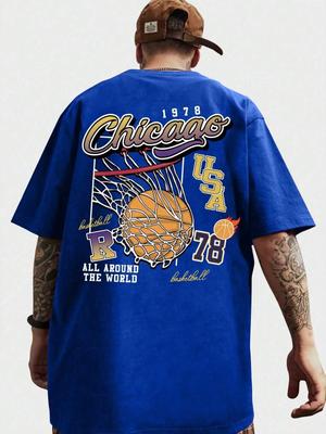 1978 Baloncesto Chicago Por Todo El Mundo Camisetas Masculinas Ropa Transpirable Camiseta de Alta Calidad Hip Hop Cuello Redondo Camiseta de Algodón