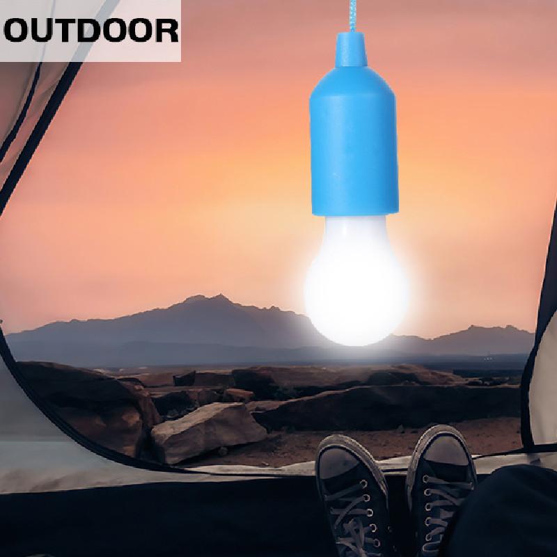 Red Blue Green Black White Orange Yellow Pink Pull Cord Camping Light Led Outdoor Camp Lamp