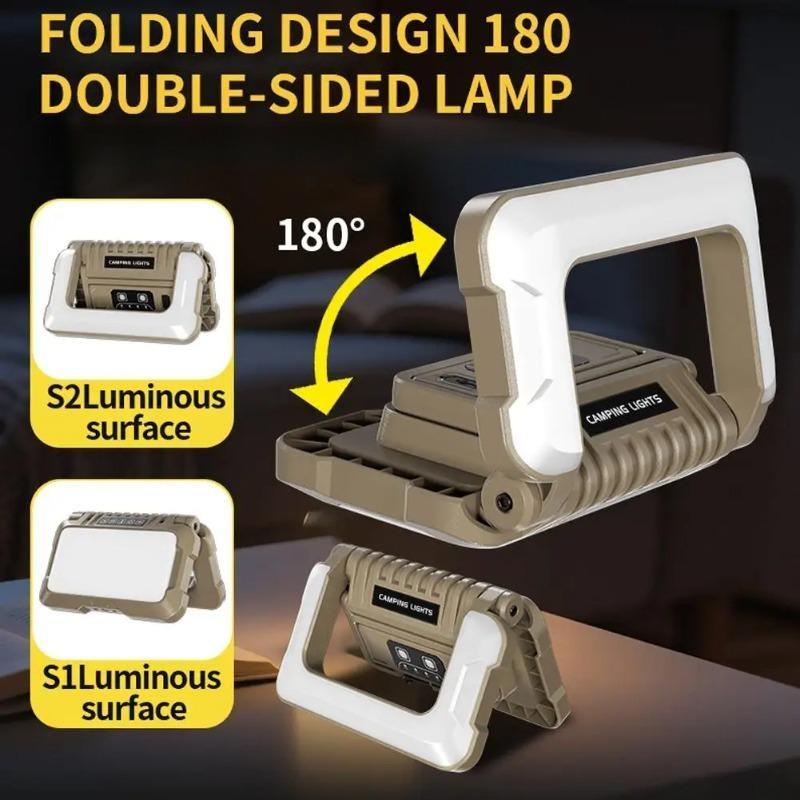 Waterproof 4800mAh High Power Rechargeable LED Camping Tent Light Portable Outdoor Emergency Searchlight Hanging Night Lamp