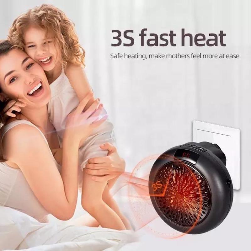 Portable 220v Mini Space Heater Wall-mounted Adjustable Constant Temperature Room Air Heater Timer Set Home Air Heater