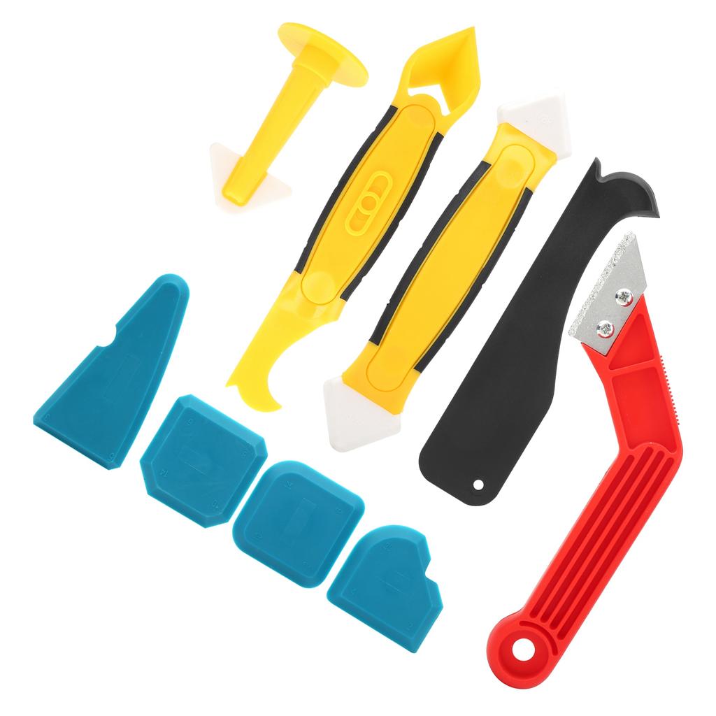 9pc Set Caulking Finisher Tool Multi Functional Silicone Sealant Spatula Scraper Filler Kit