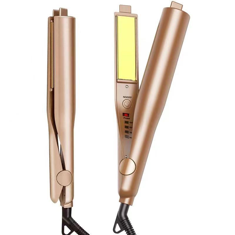 2-in-1 Curling and Straightening Iron: Curl, Wave & Straighten Hair with Twist Splint Styler