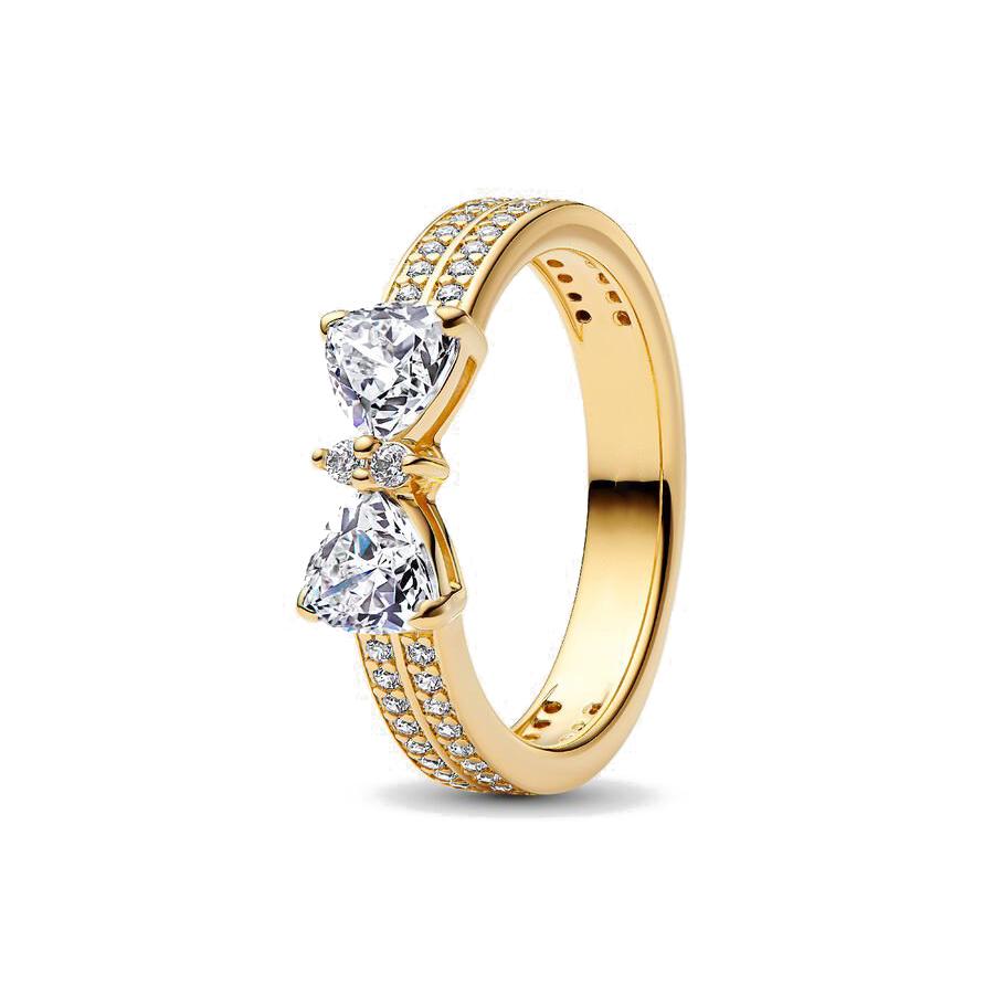 925 Silver Red Pink White bows Ring For Women Jewelry Open Design Wedding Party Fashion Gift