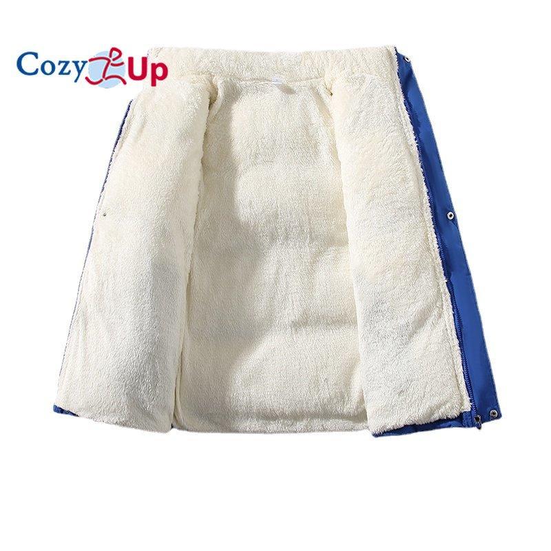 Cozy Up Winter Herren Plüsch Verdickte Parkas Stehkragen Jacke Mode Herren Parker Mantel Warm Dick Reißverschluss Mantel Gepolsterter Mantel für Männer