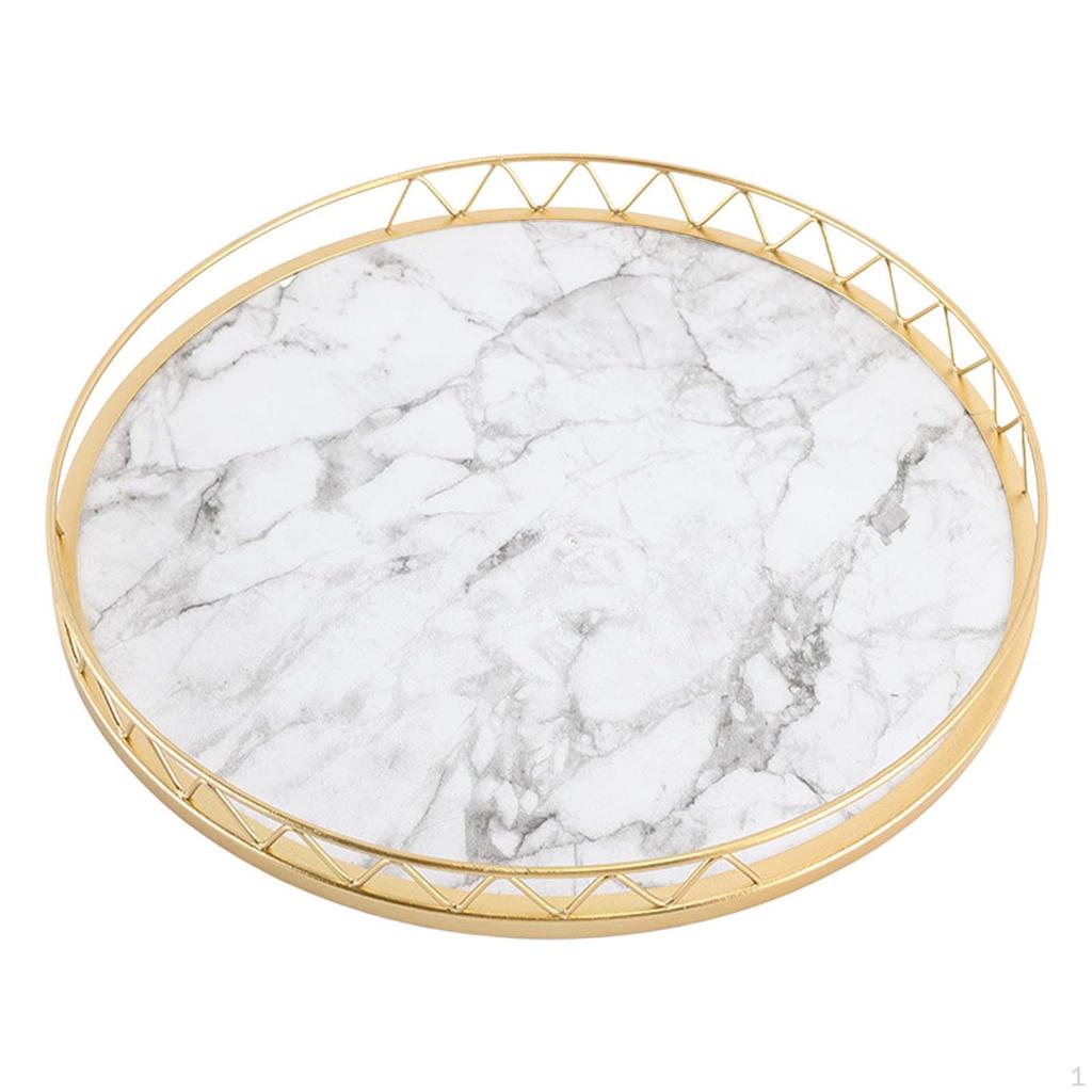 Desk Organizer Tray Marble Texture Cup And Mug Holder Cupcake Plates Home Solution Vanity