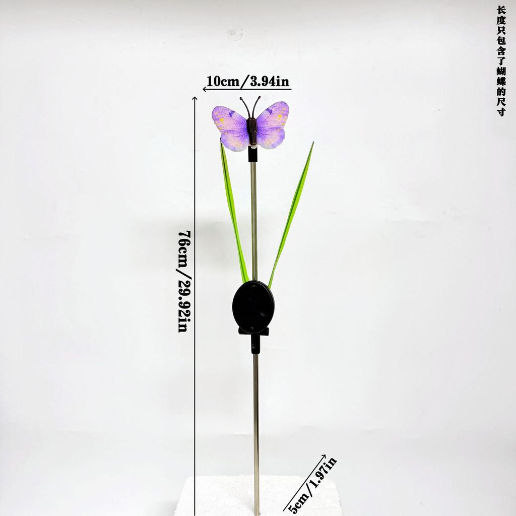 Solar Powered Butterfly LED Stake Lights Multicolor Waterproof Outdoor Garden Lawn Pathway Lights for Yard Patio Decor