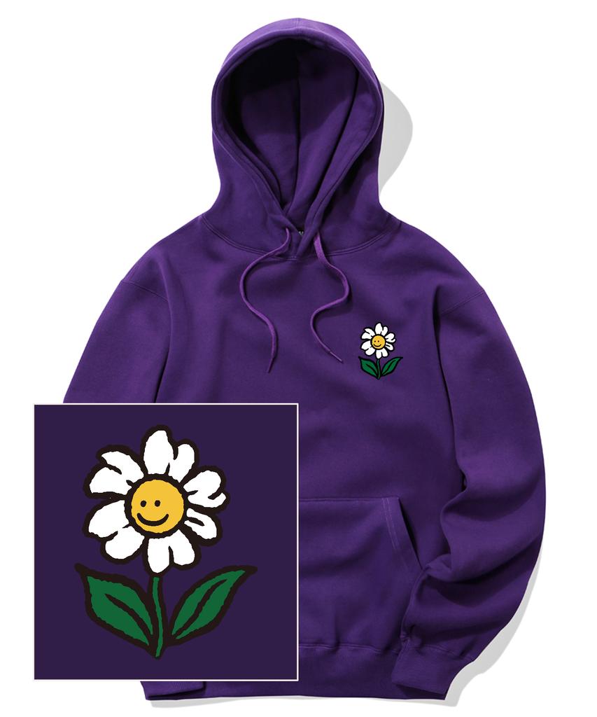 Single Flower Logo Hoodie - Purple