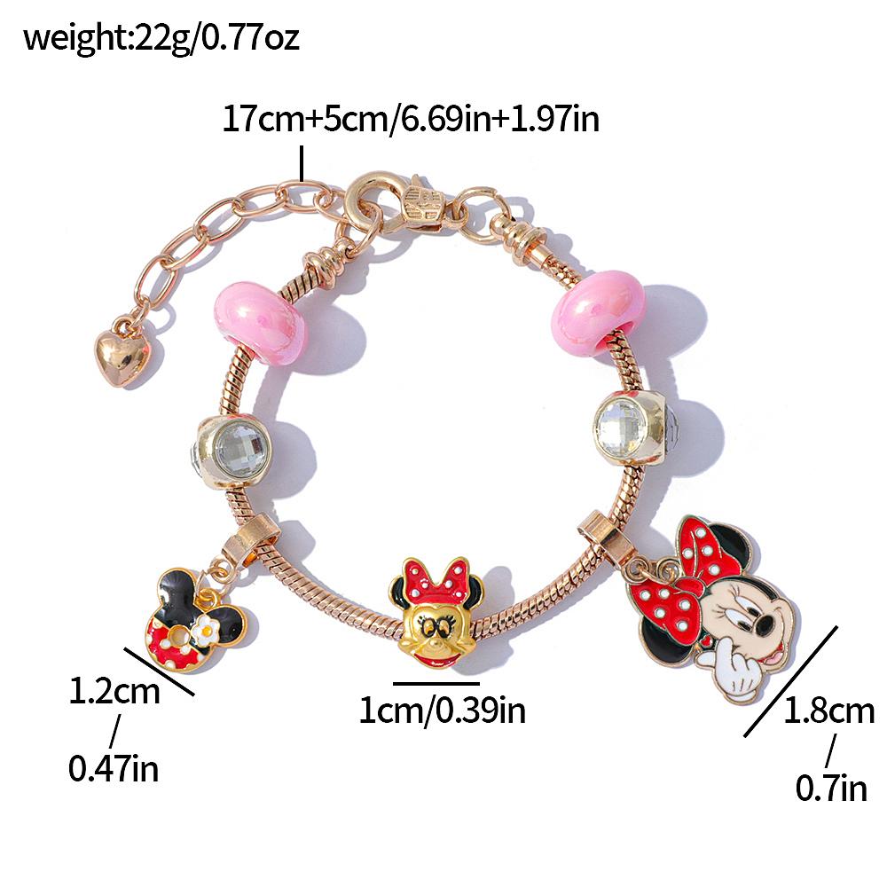 Charms Anime Dessin Animé Disney Bracelet Mickey Mouse pour Femmes Bijoux Mignons Pendentif Accessoires Bracelet pour Filles Cadeau