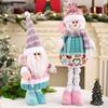 Snowman Elk Old Man Pink Telescopic Doll Children Xmas Gift Christmas Tree Decoration Home Wedding Party Supplies Plush Ornament