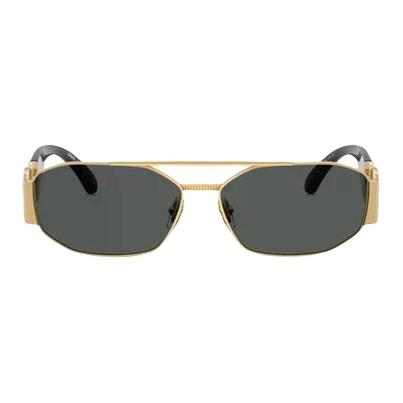 Versace Medusa Head On the Side of the Mirror, Metal, Irregular Shape, Sunglasses, Same Style for Men and Women, Gold O2287-O10028758-gold 58