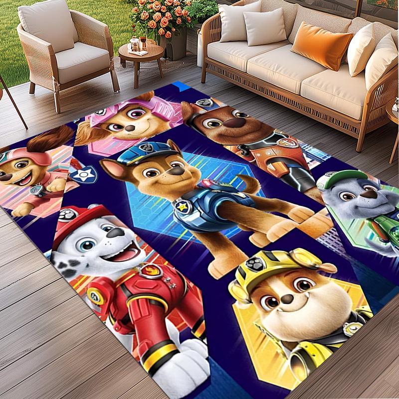 PAW Patrol Print Rug, Washable Floor Carpet, For Entryway Dorm Laundry Room Office Study, Home Decor Birthday Christmas Gift