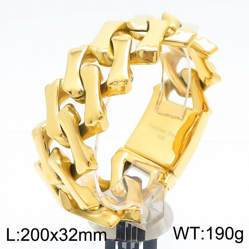Titanium Steel Jewelry, Atmospheric Hip Hop 32Mm Thick Rhombus Cuban Chain Ladies Bracelet Boys Premium