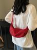 Minimalist Outdoor Single Shoulder Bag With Cable Stitch Urban Style For Daily Use