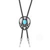 Elegante Bolo-Krawatte mit Steinanhänger Geschnitzte Krawatte Western-Halskette Coole Bolo-Krawatte Western-Cowboy-Kostüm
