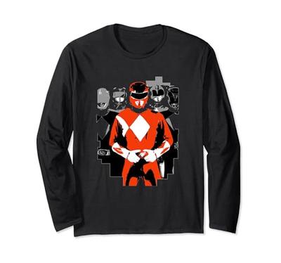 Power Rangers Red Spectrum Team Unity Ultimate Ranger Group Long Sleeve T-Shirt
