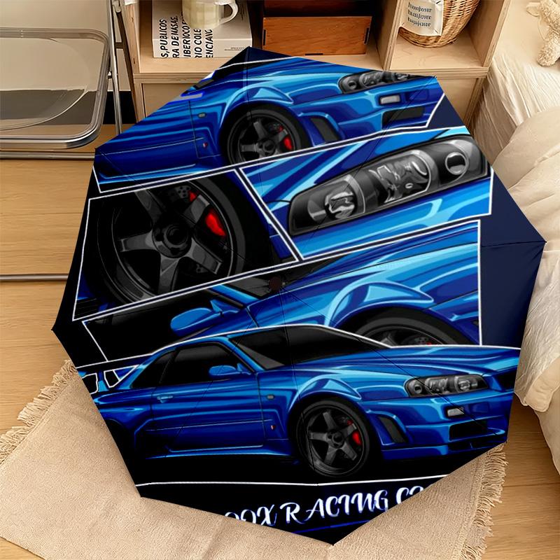 Fast Furious Cars Automatic Umbrella - Suitable Travel Portable Umbrella Outdoor sun shading umbrella Suitable For All Seasons
