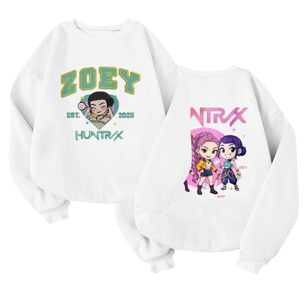 Children's Fashionable Lightweight Long-sleeved Round Neck Pullover With Pockets Printed Pullover