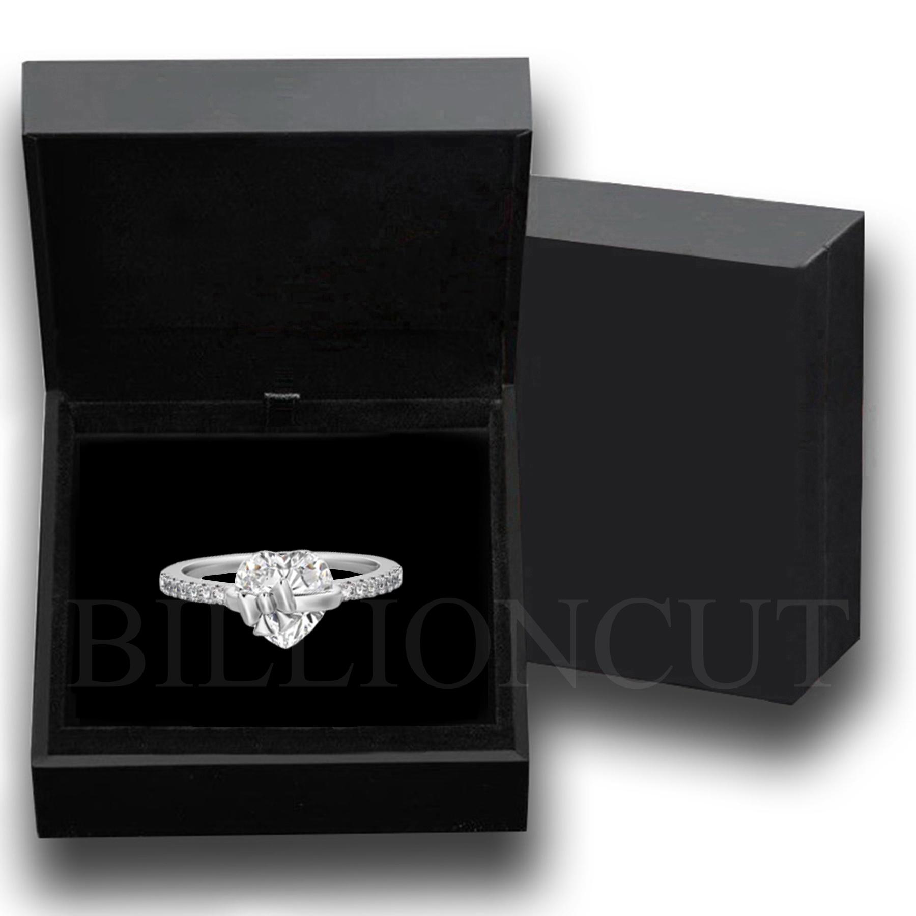 

NEW 925 Silver Romantic Heart Bow Ring Delicate Shining Inlaid Design, Sweet Luxury Engagement Ring for Women Jewelry 5&925 Sterling Gold