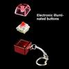 Stress Relief Keychain Mechanical Keyboards Keys Tester Keychain with Dynamic Color Zinc Alloy Base Cover For Durability
