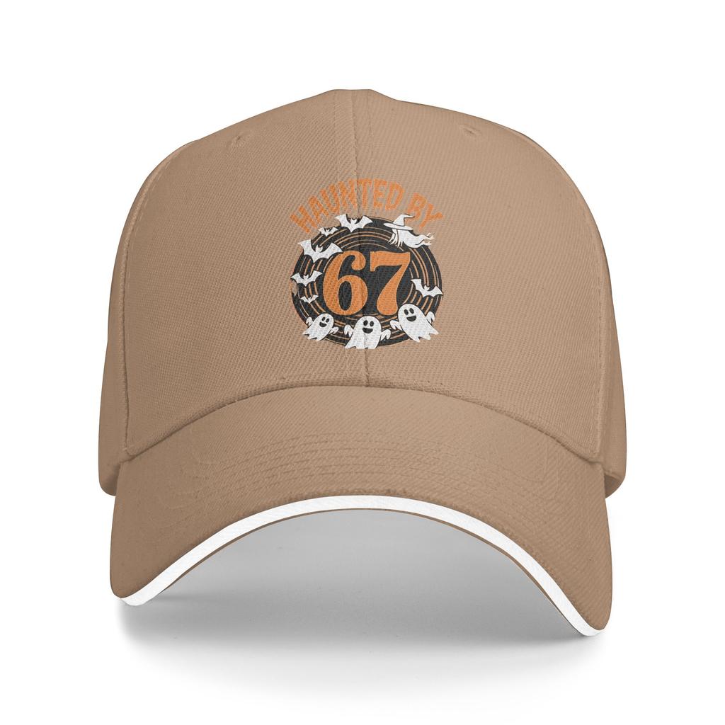 Summer Casual Baseball Cap Funny Meme Halloween Haunted By 67 Hunting Camping Trucker Hat For Men Women Sun Visor Baseball Caps