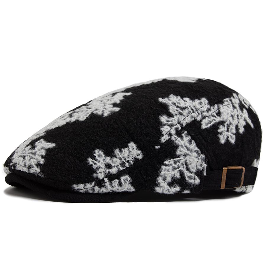 Pánský Dámský Baret Bavlna Potisk Vintage Kšiltovka Jaro Podzim Ležérní Klobouk Pro Ženu Kšilt Ploché Klobouky Módní Malířské Barety