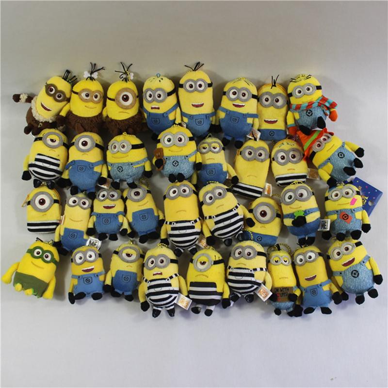 1piece Despicable Me Kevin Bob Minions Doll Keychain Cute Minion Plush Pendant Car Keychain Children's Toy Party Gift
