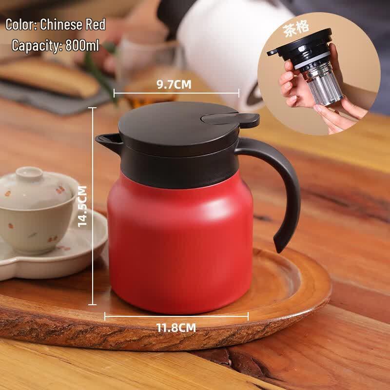 Stainless Steel Braising Tea Pot with Infuser