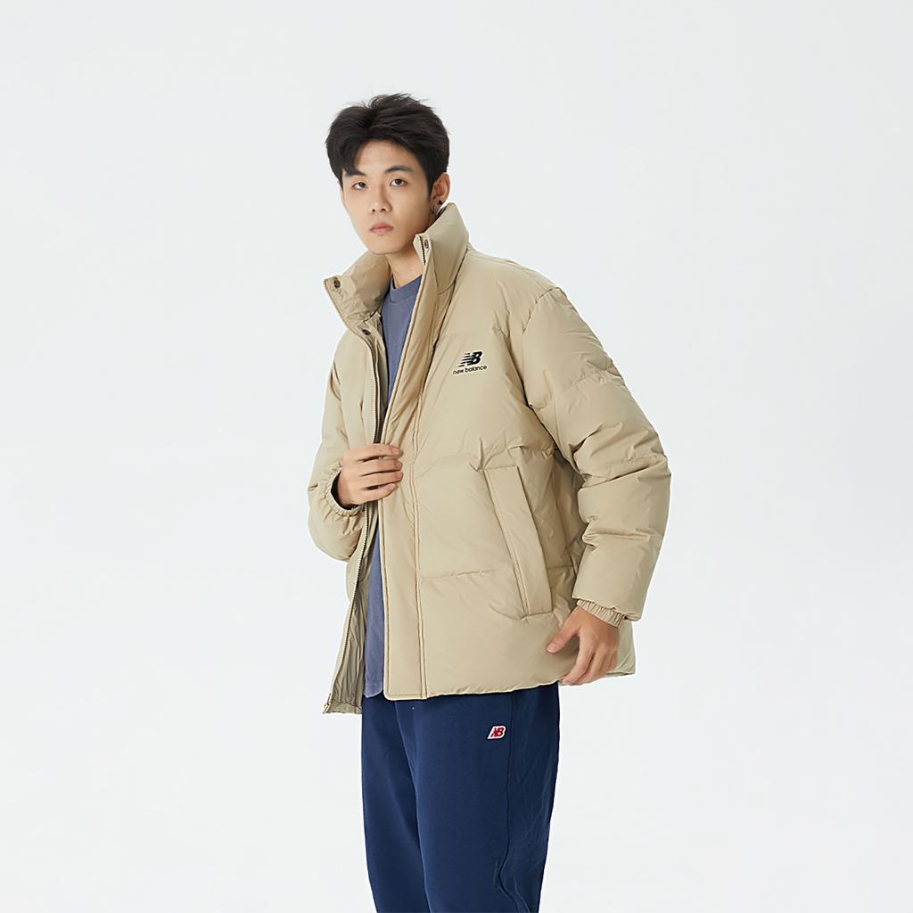 New Balance Logo Sports Down Jackets Asia Sizing 'Beige' Men's AMJ24359-TWD