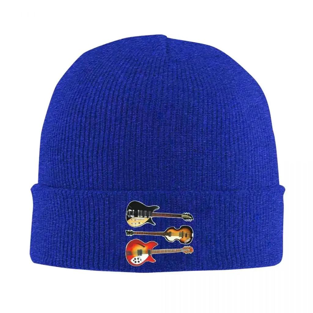 New Rickenbacker Guitars And Hofner Bass Warm Knitted Cap Fashion Bonnet Hat Autumn Winter Outdoor Beanies Hats for Unisex