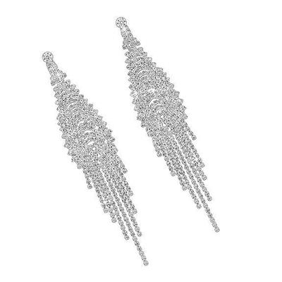 Ohrringe für Frauen und Mädchen | Modischer, mit Kristallen besetzter Ohrhänger | Western Lange Ohrhänger | Accessoires Schmuck