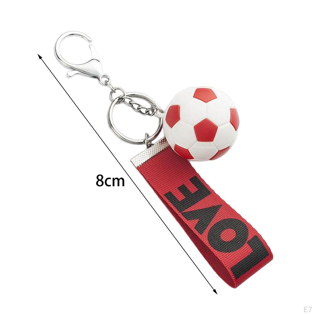 Creative Soccer Keychain Alloy Sport Key Chains for Men Women Boys Girls Wallet Backpack Bag Charms
